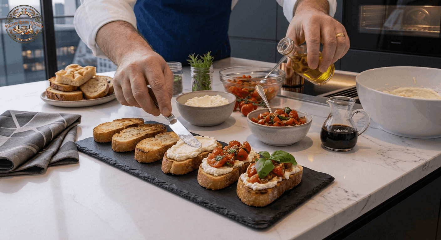Step 5: Assemble the Bruschetta