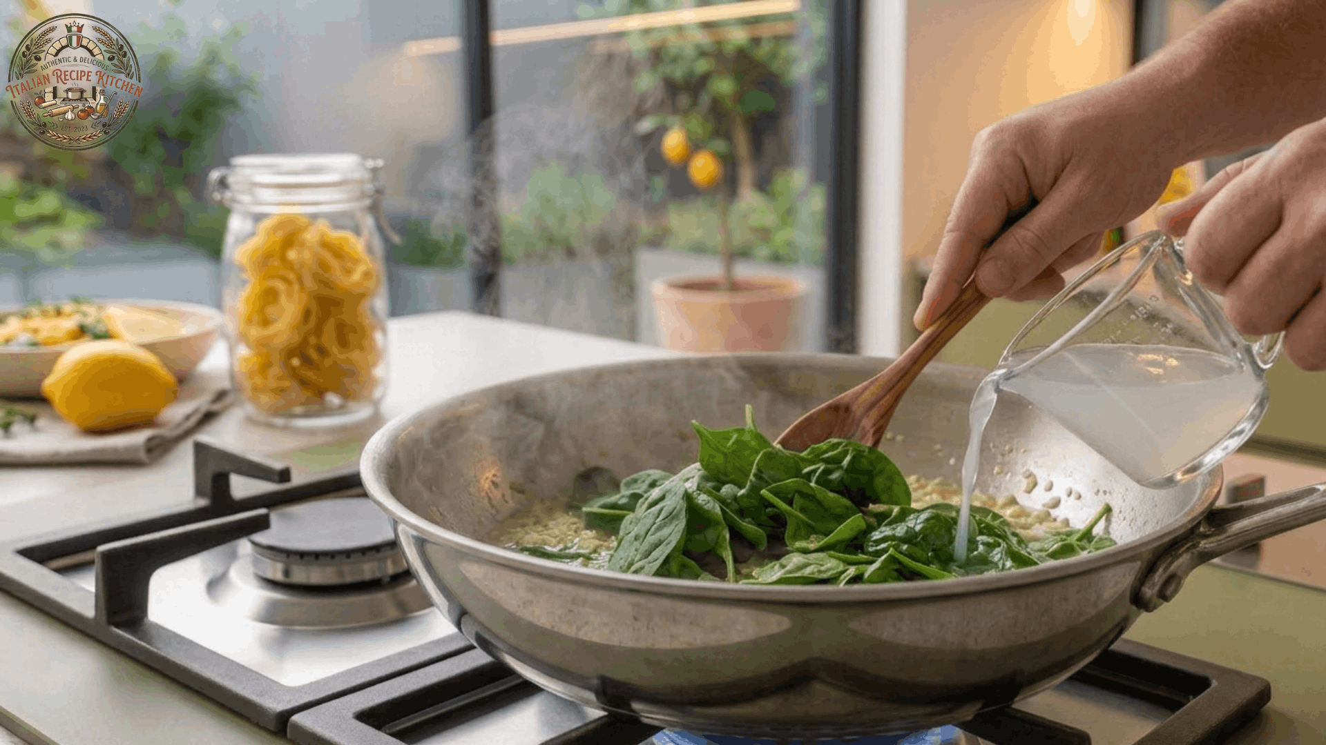 Step 5: Wilt the Spinach