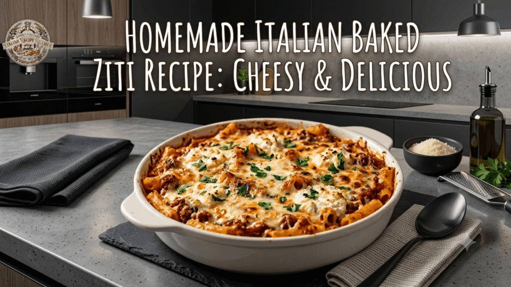 Homemade Italian Baked Ziti Recipe: Cheesy & Delicious