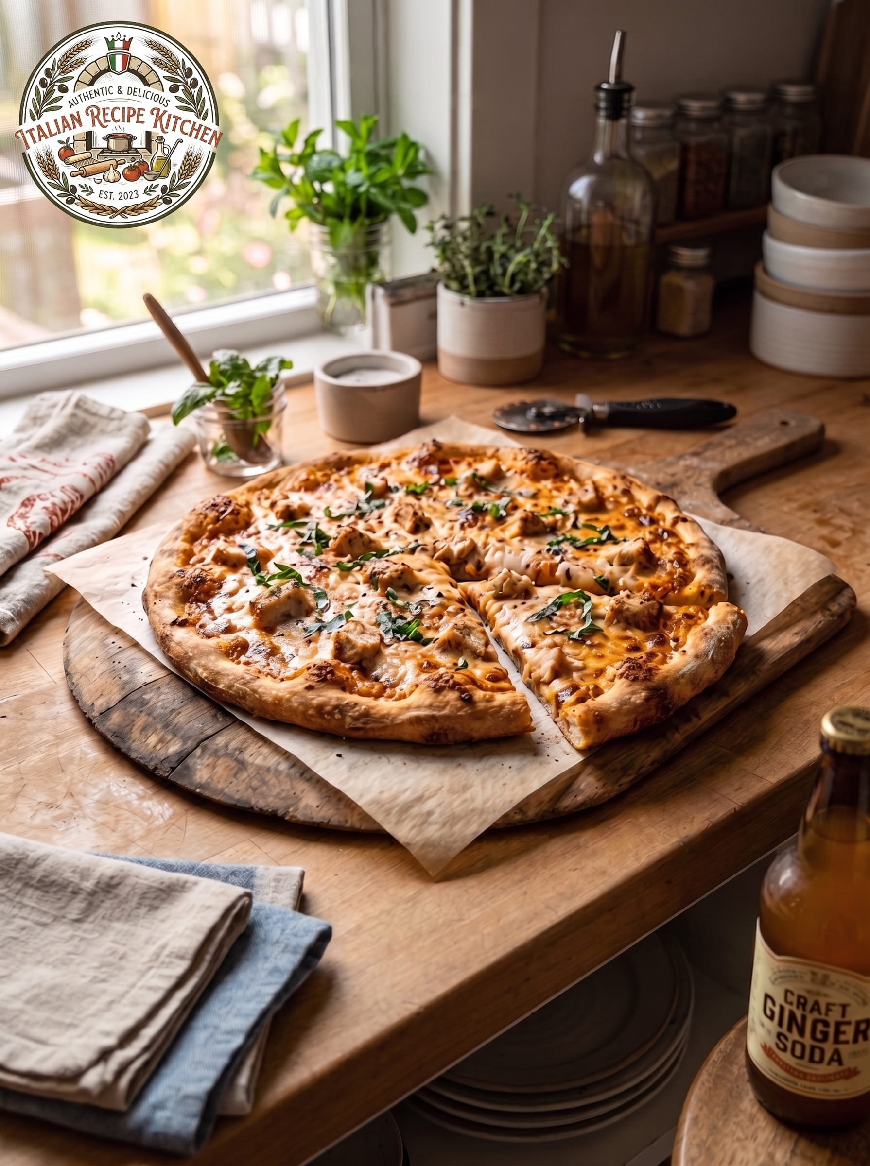 Chicken Alla Vodka Pizza Recipe – Homemade Creamy Pizza
